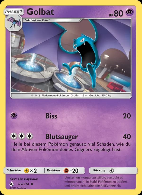 Golbat card in German