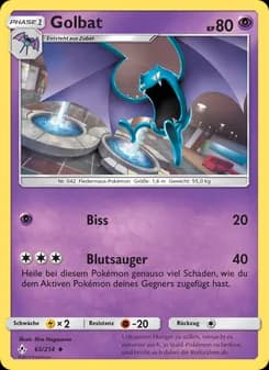 Golbat card in German
