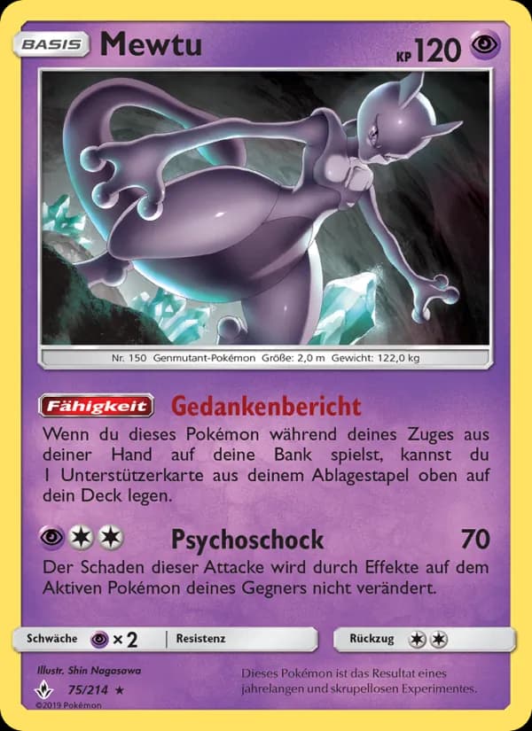 Mewtu card in German