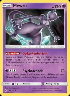 Mewtu card in German