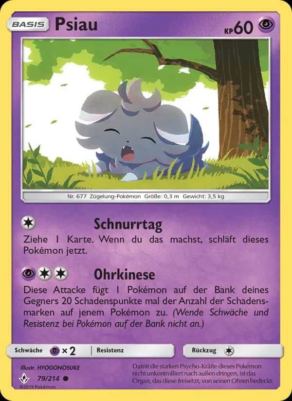 Psiau card in German
