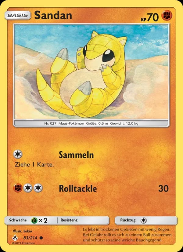 Sandan card in German