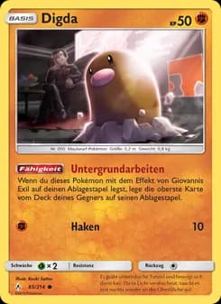 Digda card in German