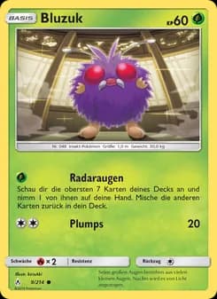 Bluzuk card in German