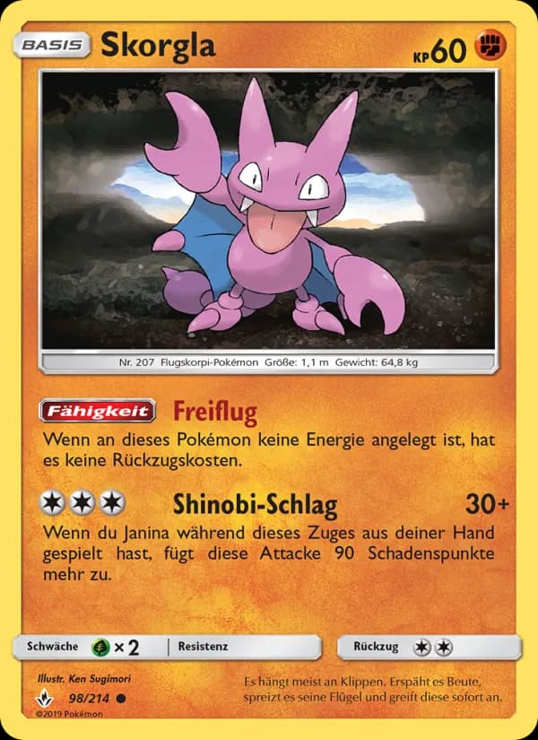 Skorgla card in German