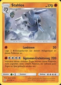Stahlos card in German