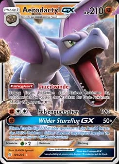 Aerodactyl GX card in German