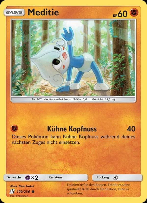Meditie card in German