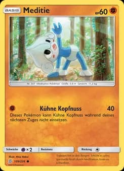 Meditie card in German