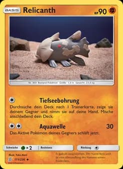 Relicanth card in German