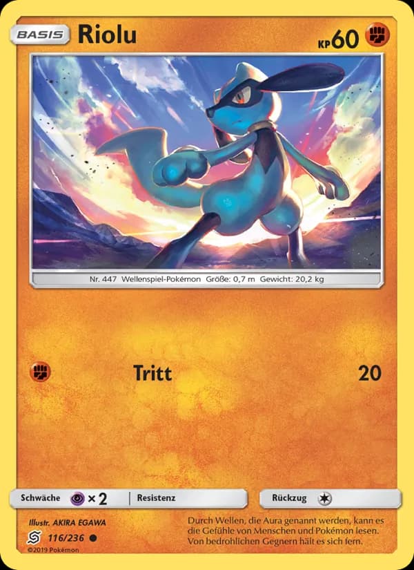 Riolu card in German