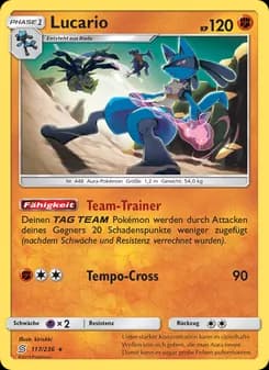 Lucario card in German