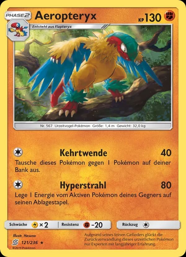 Aeropteryx card in German