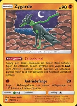 Zygarde card in German
