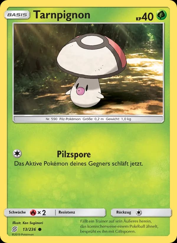 Tarnpignon card in German
