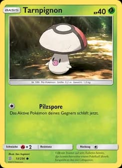 Tarnpignon card in German