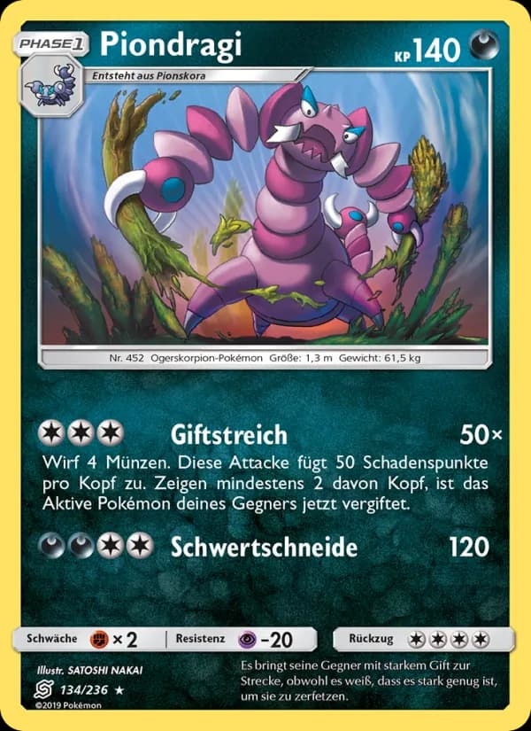 Piondragi card in German