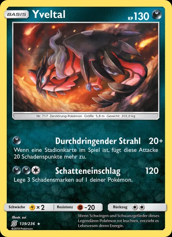 Yveltal card in German