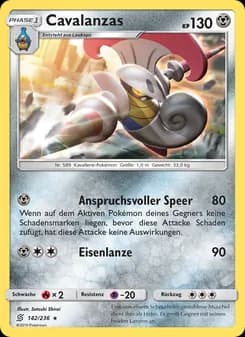 Cavalanzas card in German