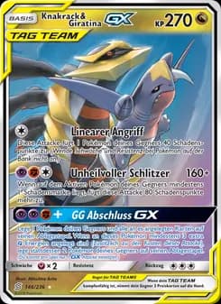 Knakrack & Giratina GX card in German