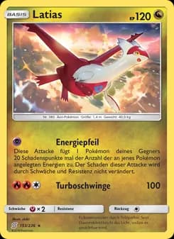 Latias card in German