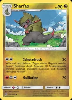 Sharfax card in German
