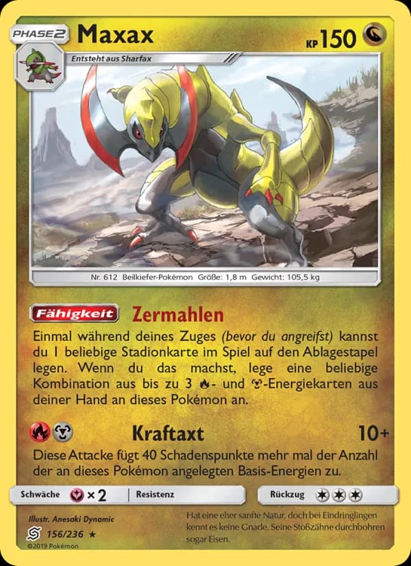 Maxax card in German