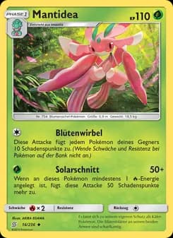 Mantidea card in German