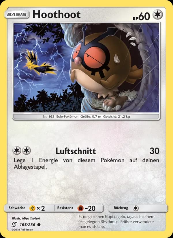 Hoothoot card in German