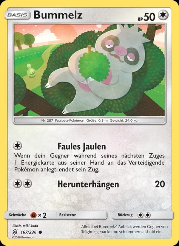 Bummelz card in German
