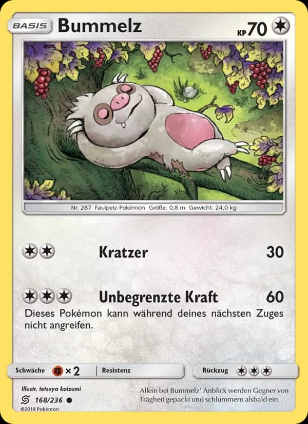 Bummelz card in German