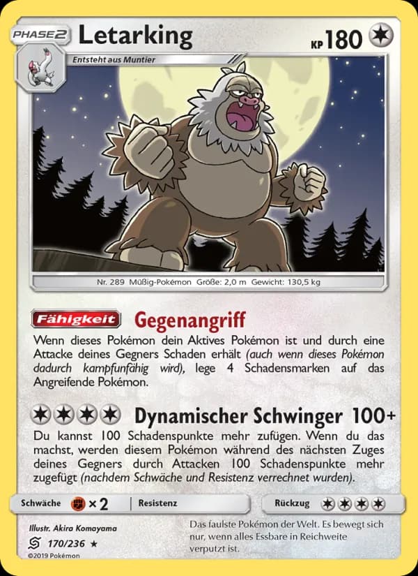 Letarking card in German
