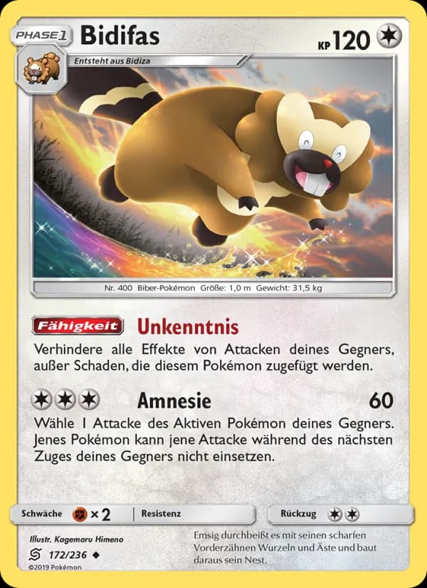 Bidifas card in German