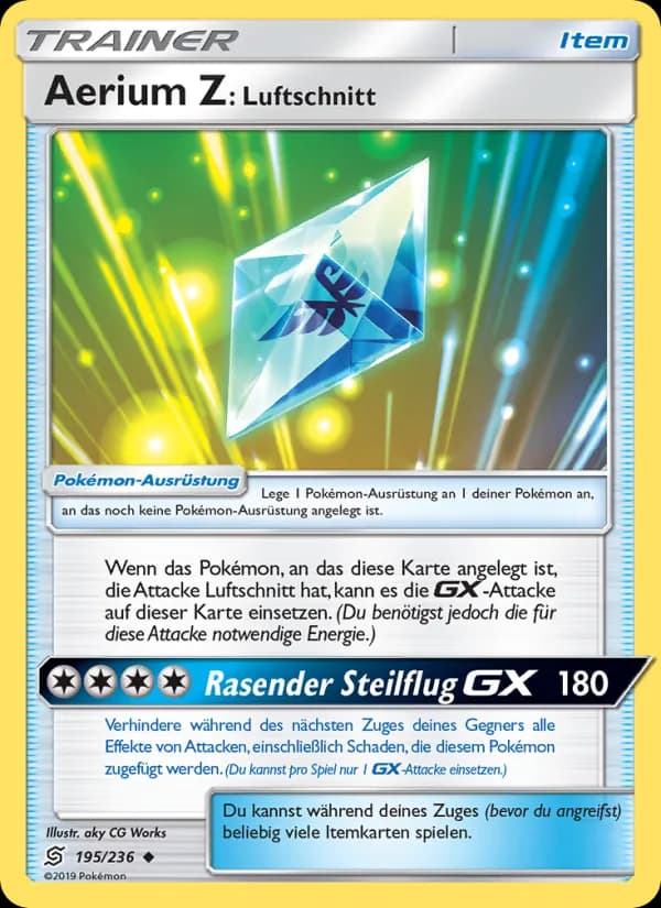 Aerium Z: Luftschnitt card in German