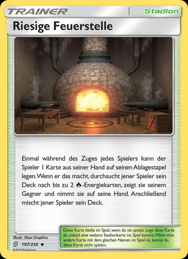 Riesige Feuerstelle card in German