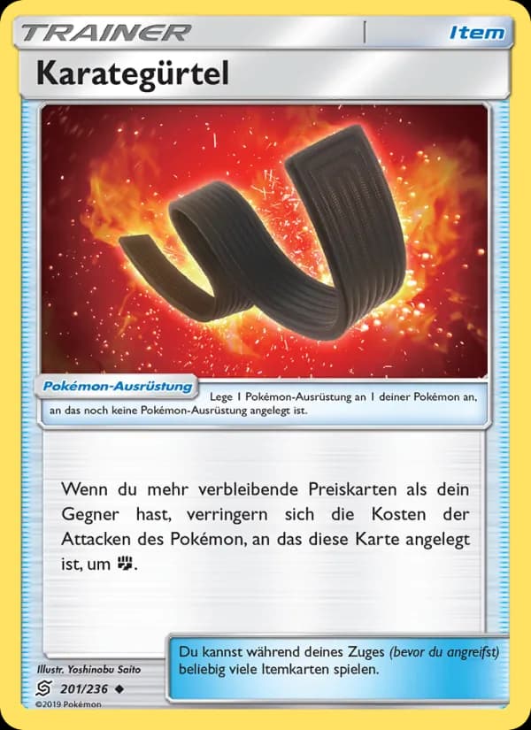 Karategürtel card in German