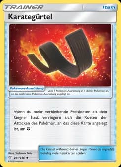 Karategürtel card in German