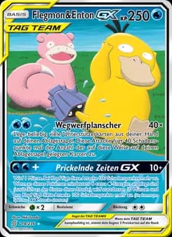 Flegmon & Enton GX card in German