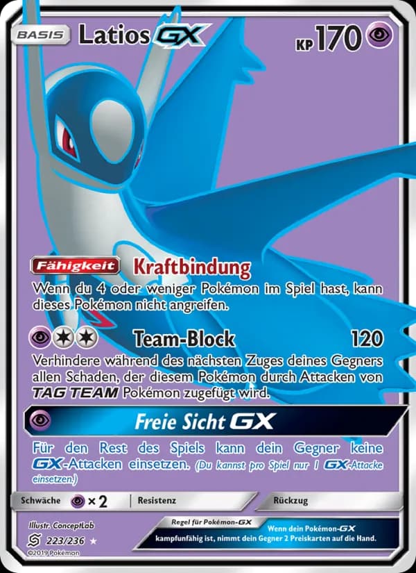Latios GX card in German
