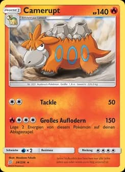 Camerupt card in German