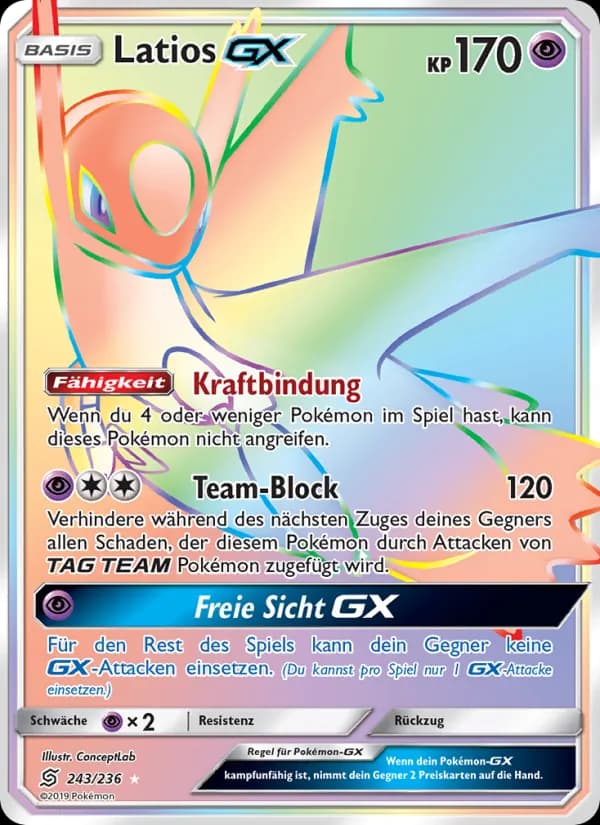 Latios GX card in German