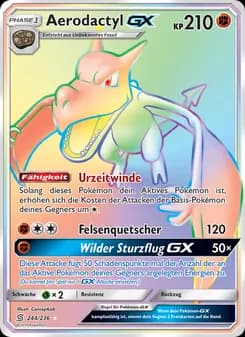 Aerodactyl GX card in German