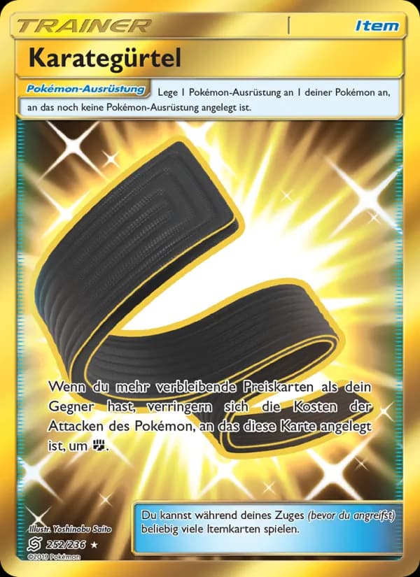 Karategürtel card in German