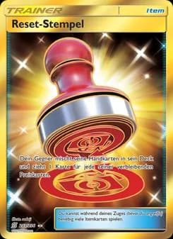 Reset-Stempel card in German