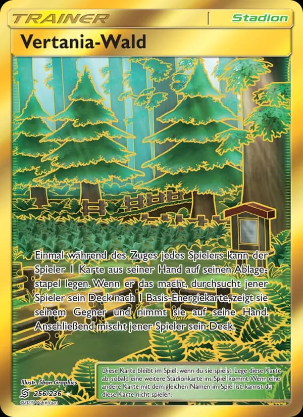 Vertania-Wald card in German