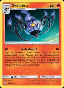 Skelabra card in German