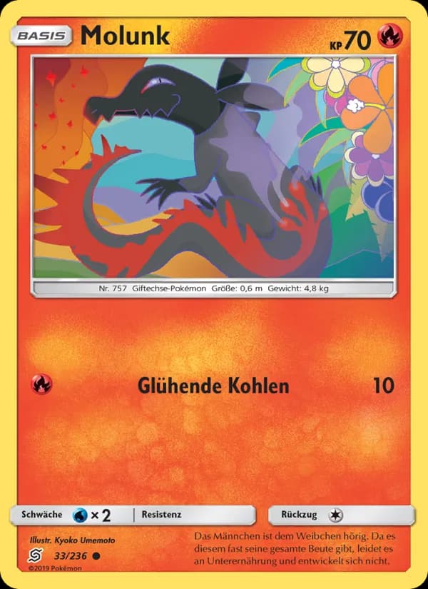 Molunk card in German