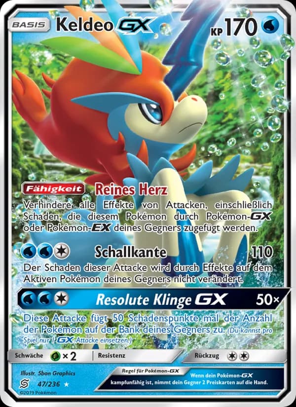 Keldeo GX card in German