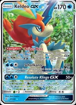 Keldeo GX card in German
