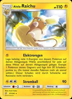 Alola-Raichu card in German